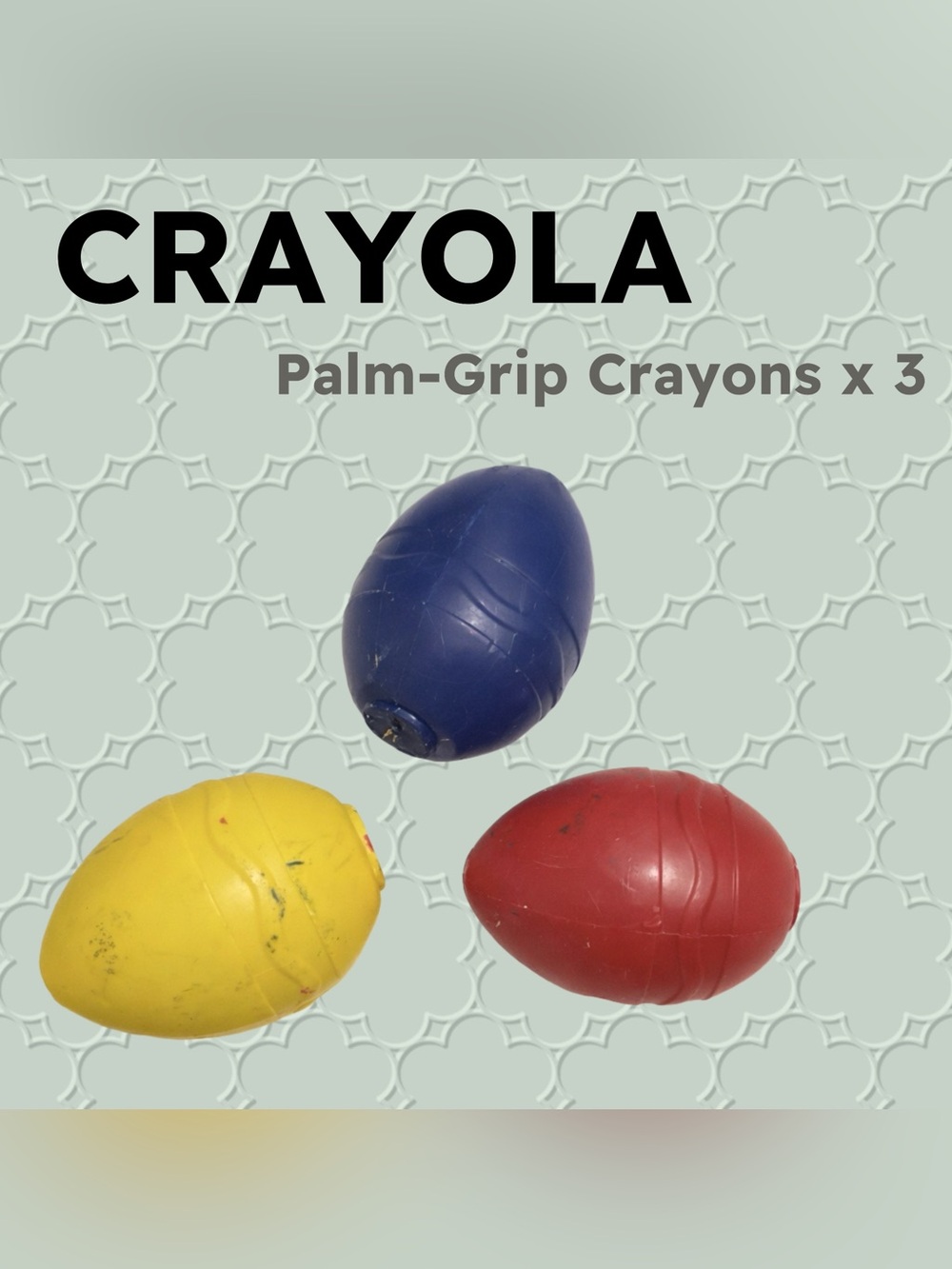 👍GUC CRAYOLA | 3X Playroom Creative toy My First Crayola Palm-Grip Crayons